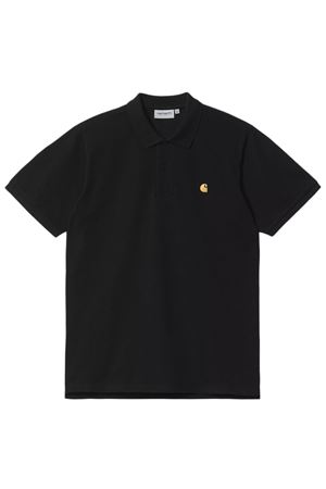 Black pique cotton polo shirt CARHARTT WIP | I02380700F